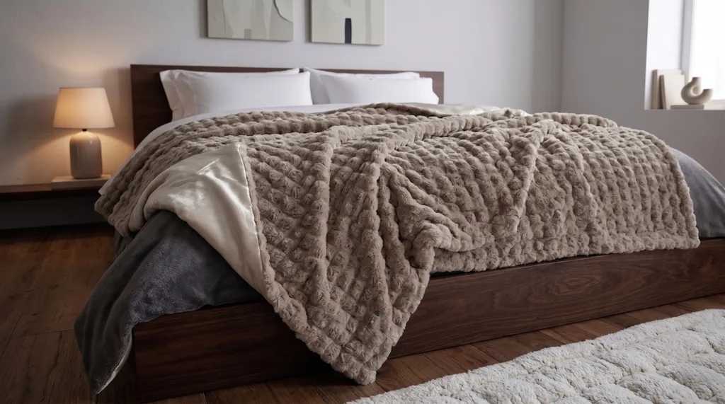 Welsoft Plush Blanket - Light Brown