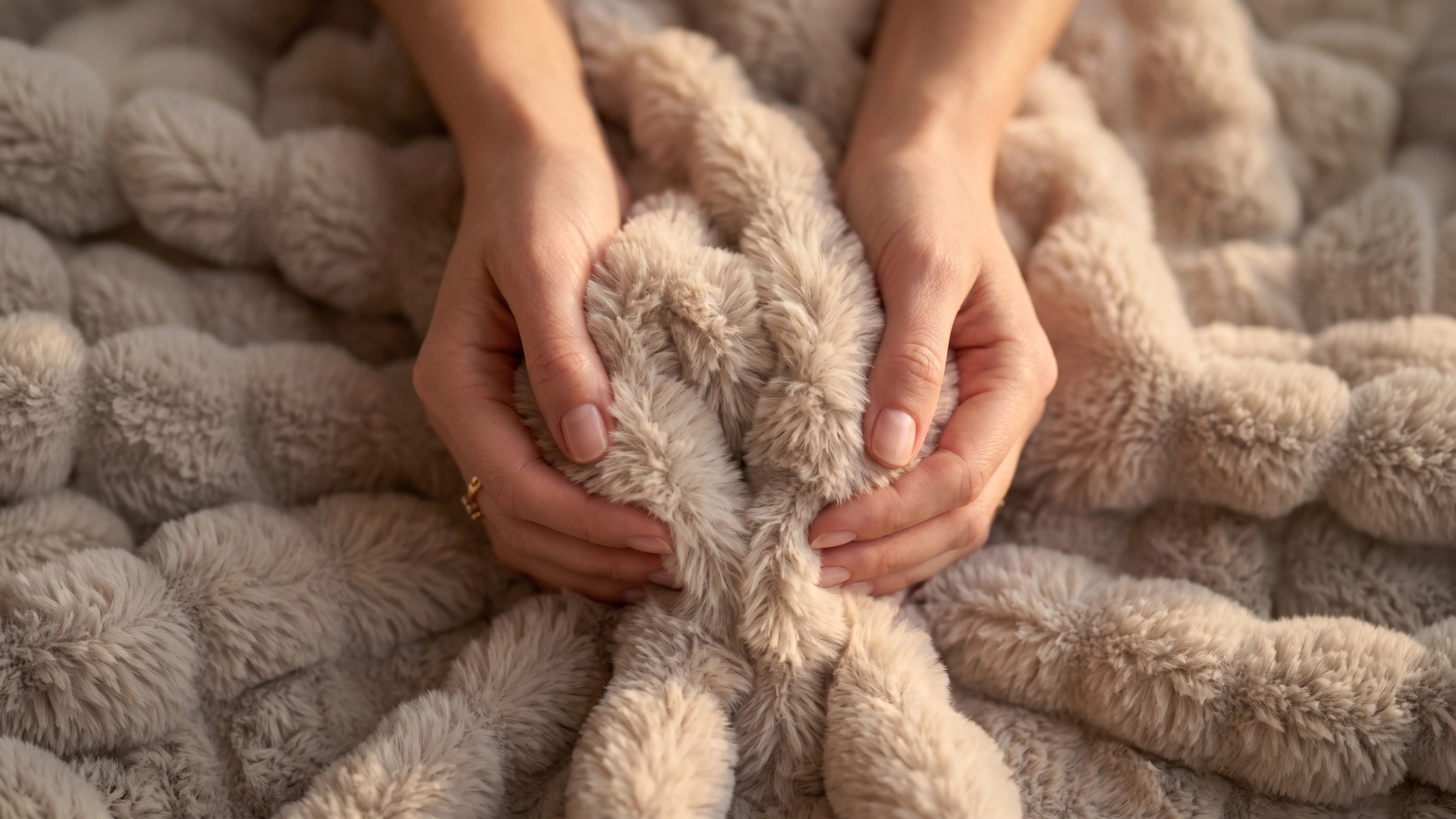 Welsoft Plush Blanket - Light Brown