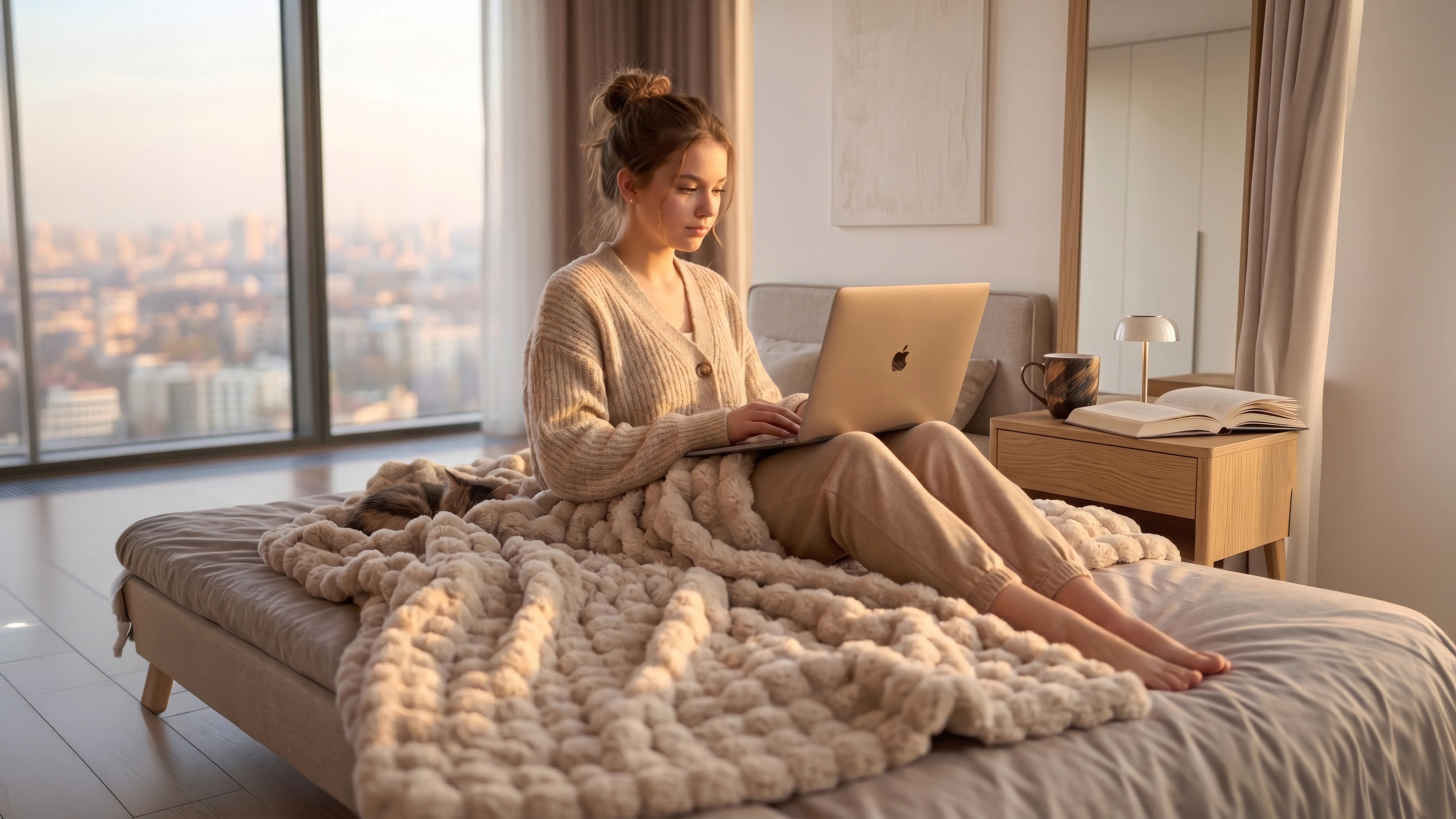 Welsoft Plush Blanket - Light Brown